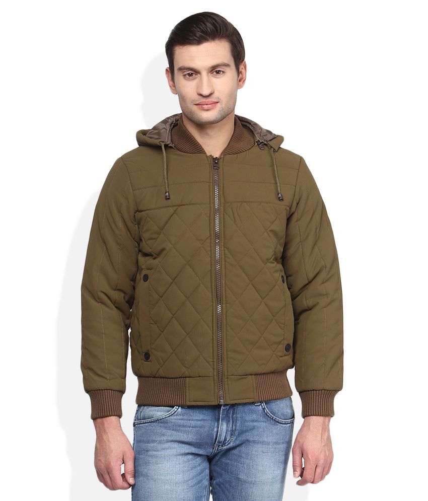 Fort Collins Green Solid Quilted Jacket - Buy Fort Collins Green Solid ...