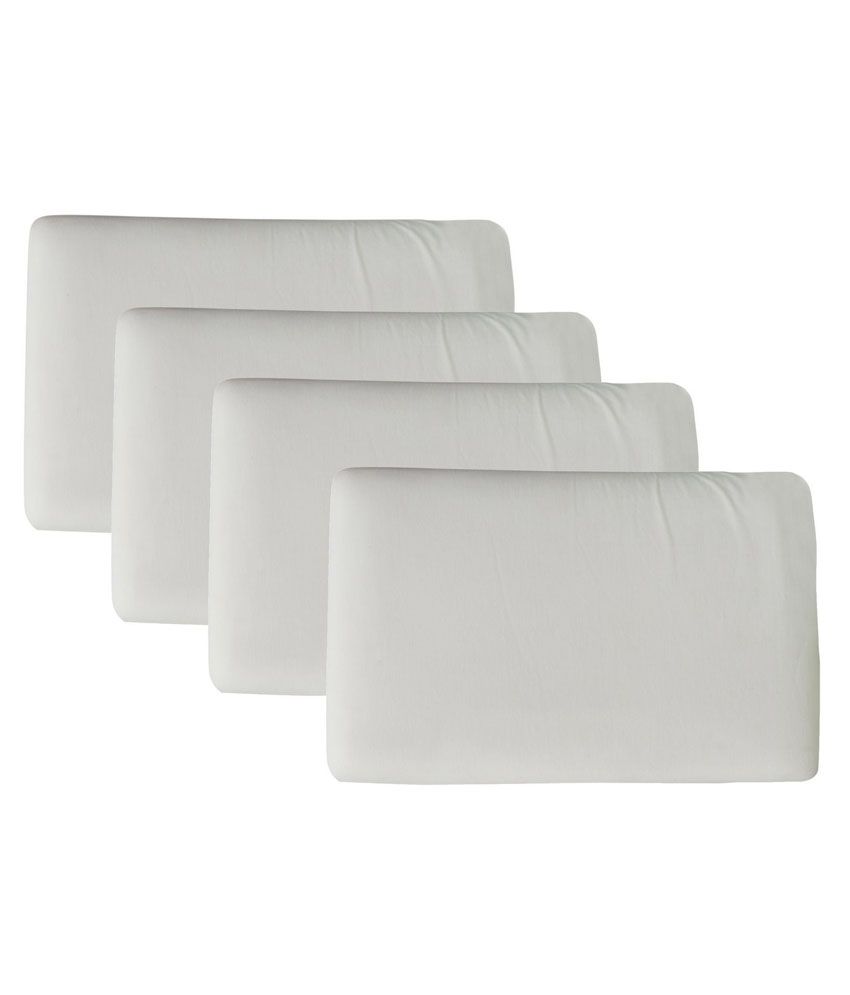 Shopboxx White Polyester Memory Foam Pillows Set Of 4 Buy Shopboxx