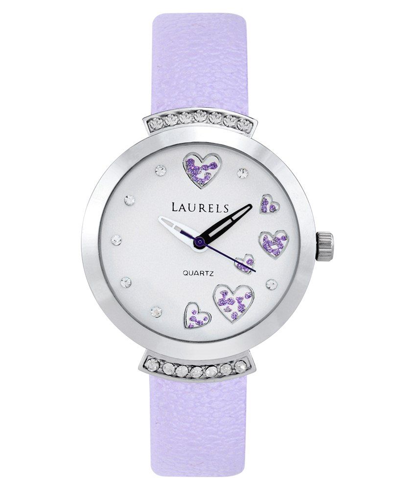 purple wrist watch