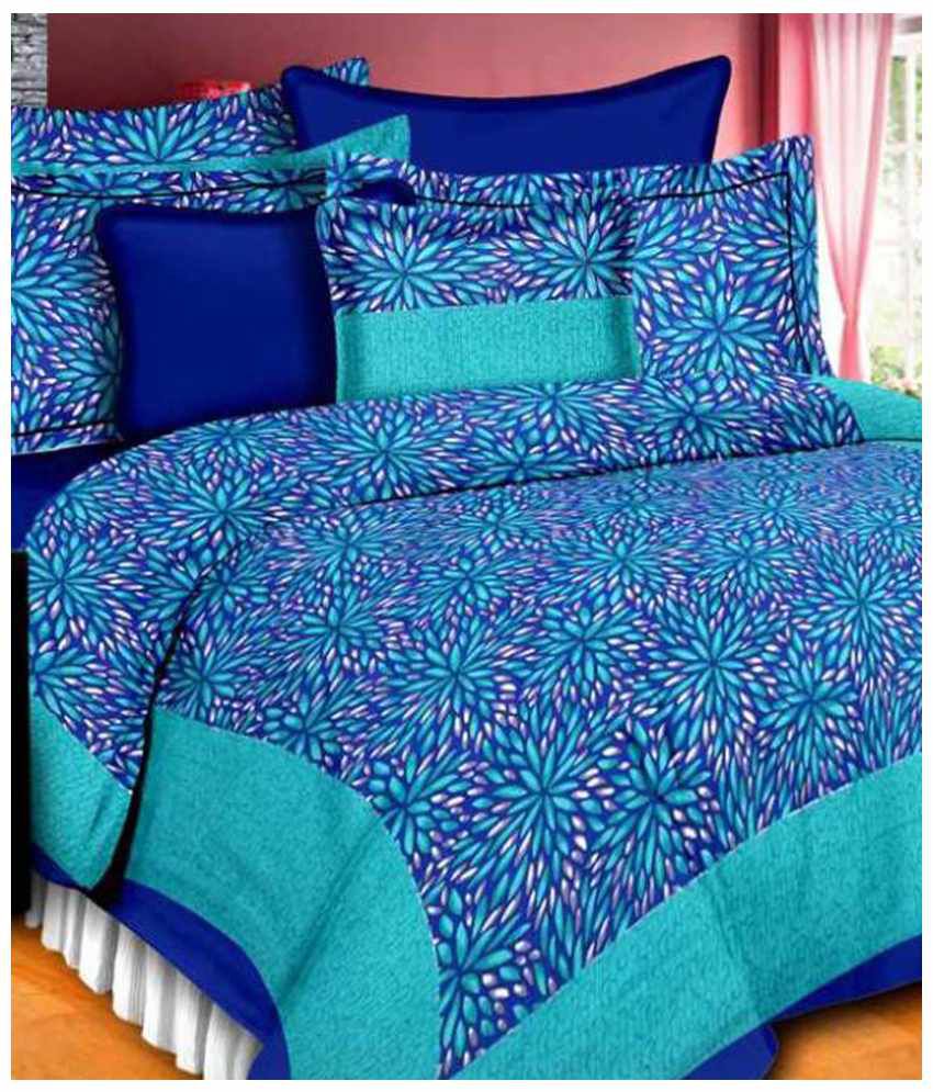    			Kismat Collection Rajasthani Printed Double Size Bed Sheet with 2 Pillow Covers ( 235 cm x 210 cm )