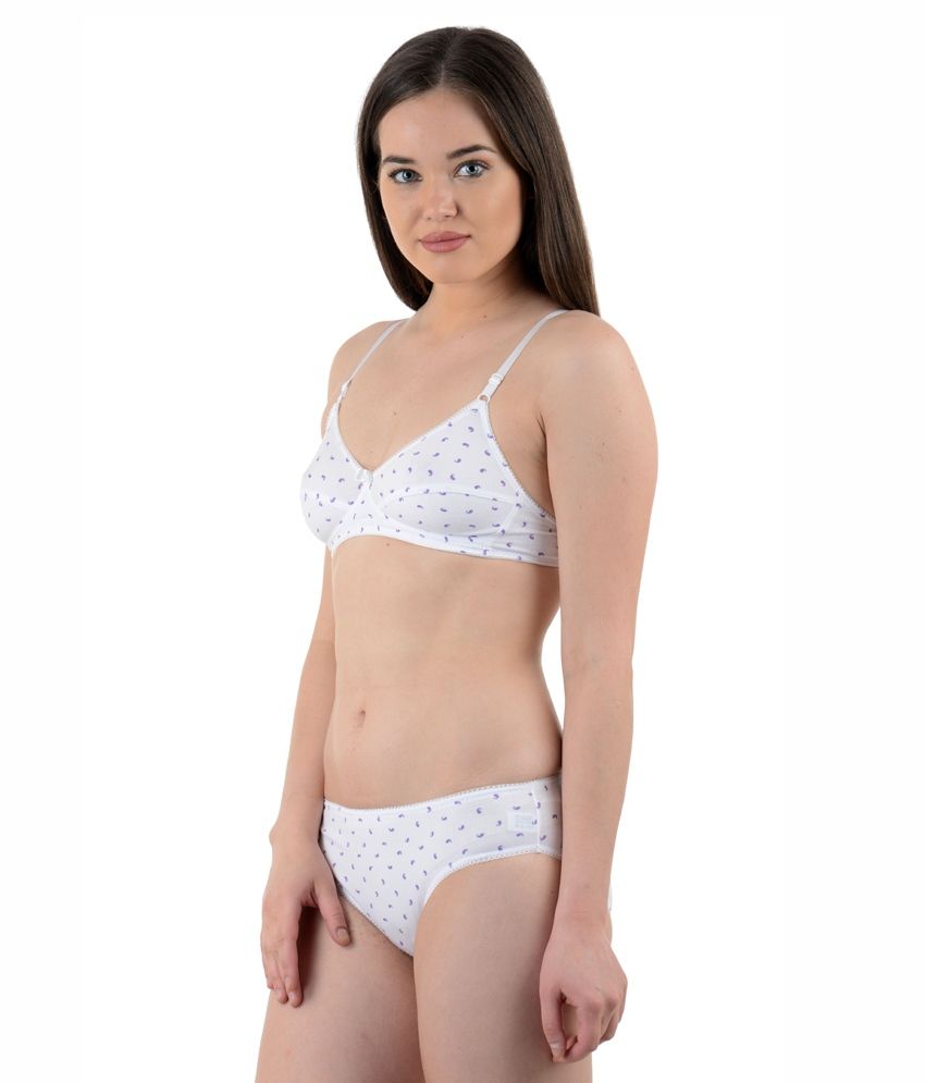 Buy Ultrafit White Cotton Bra & Panty Sets Online at Best Prices in India - Snapdeal