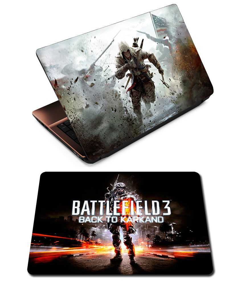     			Finearts Gaming Textured Laptop Skin With Professional Gaming Mouse Pad