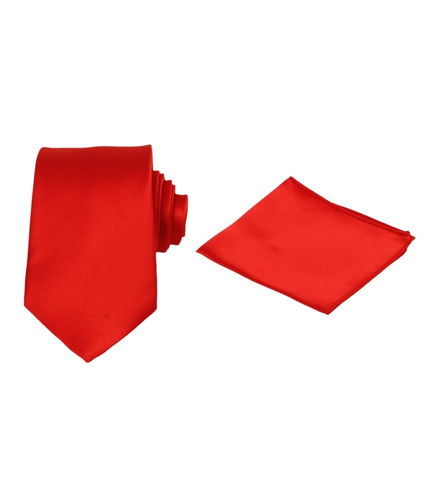     			Greyon Red Silk Neck Tie