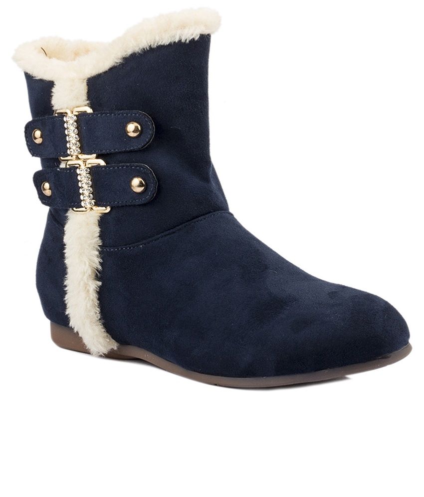 navy slouch boots