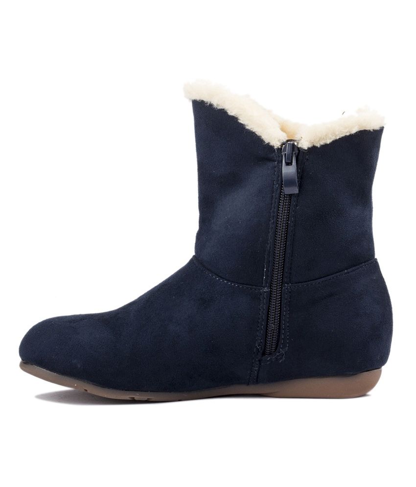 navy slouch boots