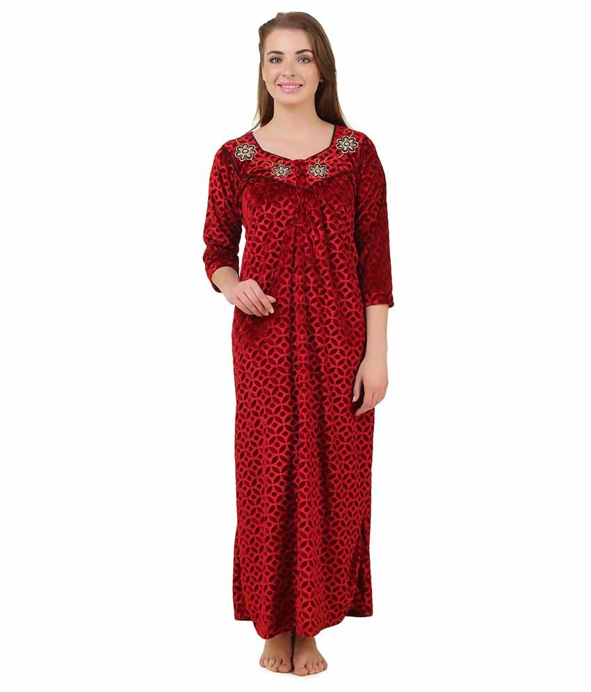 woolen nighty gown