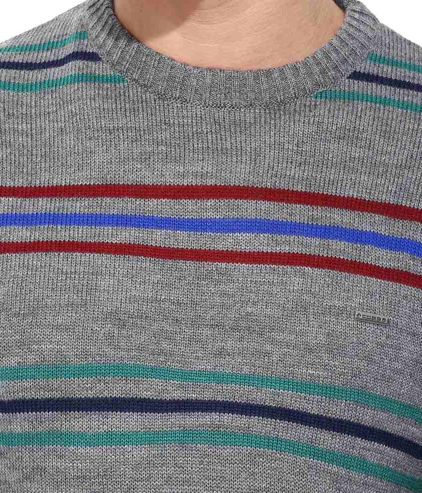 COBB Grey \u0026 Maroon Striped Sweater 