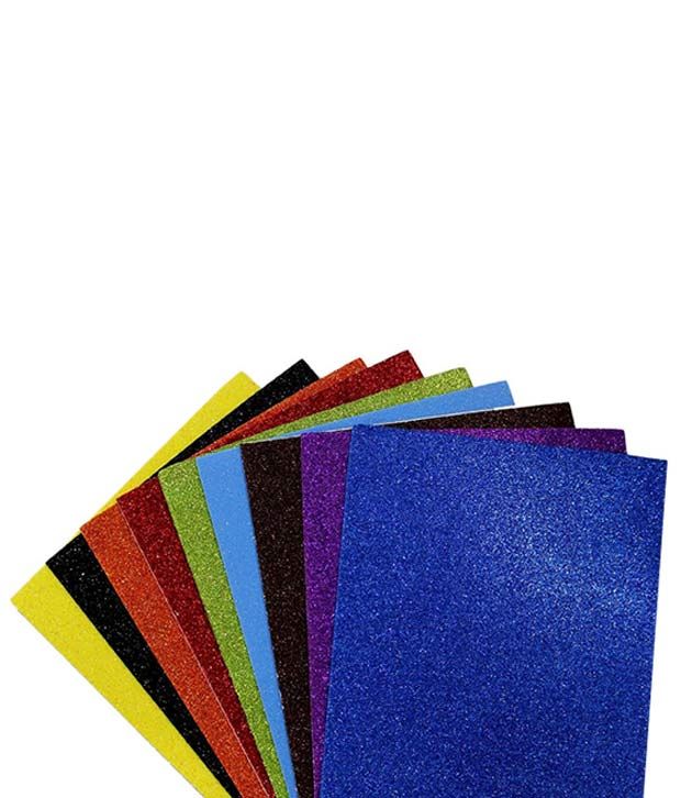Kashish Glitter Foam Sheet Set Of 10 Buy Online at Best Price in