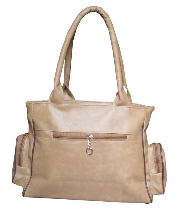 beige shoulder purse