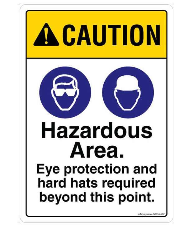 Safety Sign Store Caution Hazardous Area Safety Signacp Emergency