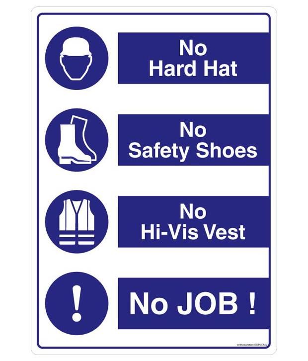 Safety Sign Store Must Wear Hard Hat Safety Signvinyl Emergency Sign
