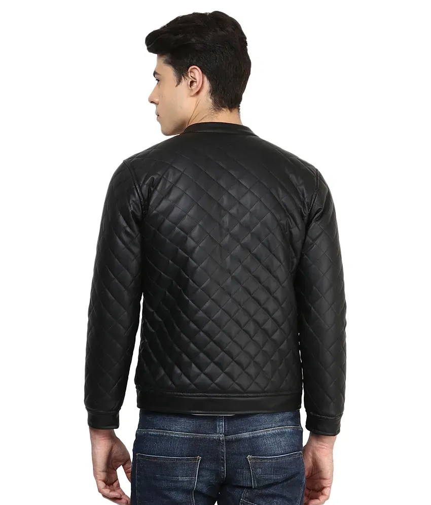 Atorse leather cheap jacket