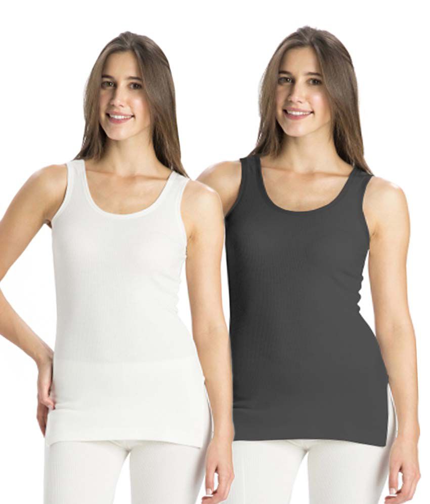 Buy Jockey Combo Of White and Grey Thermal Topwear Online at Best ...