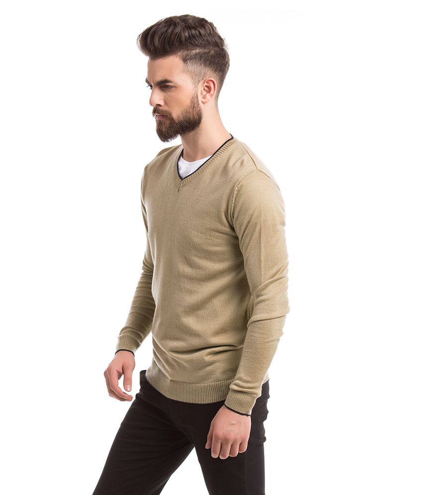 Prym Beige V-Neck Sweater - Buy Prym Beige V-Neck Sweater Online at ...