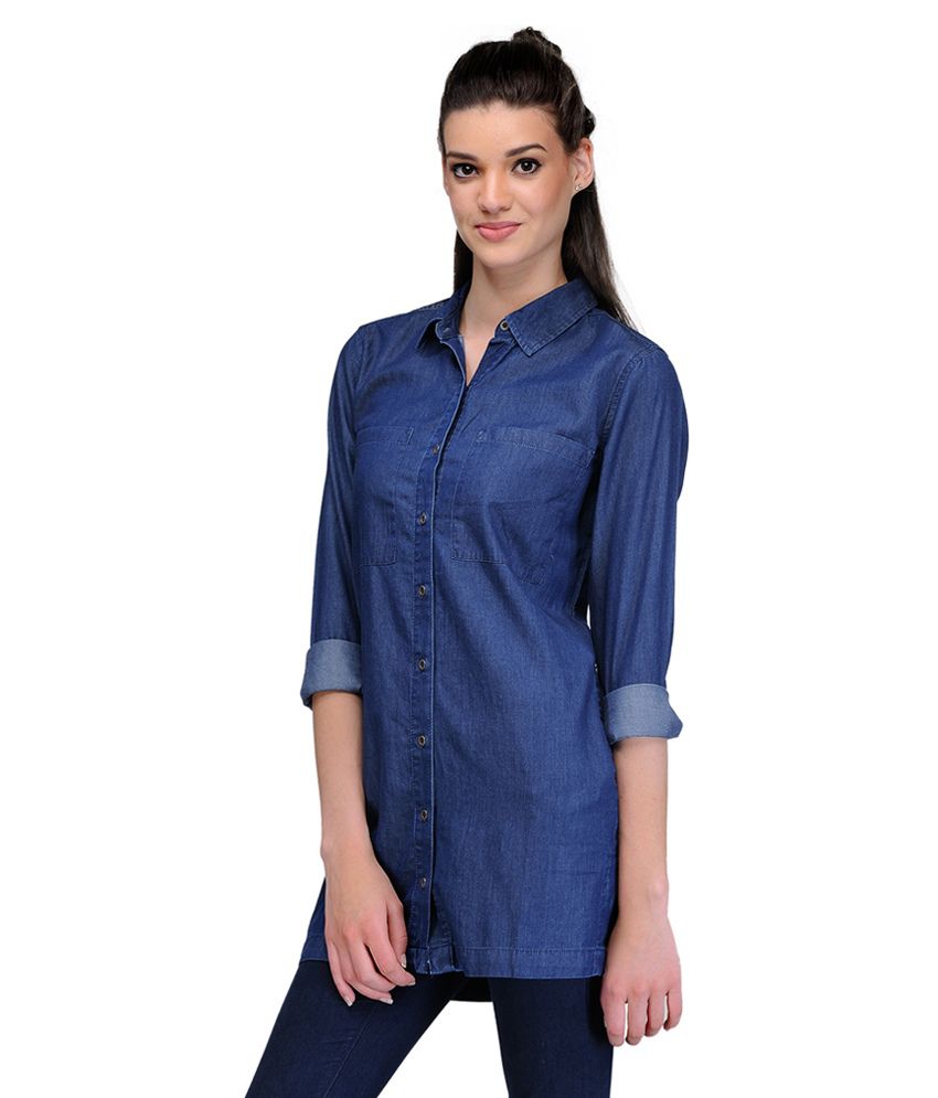 Kiosha Blue Denim Tunics - Buy Kiosha Blue Denim Tunics Online at Best ...