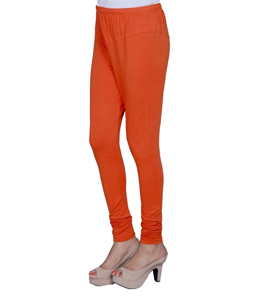 orange jeggings