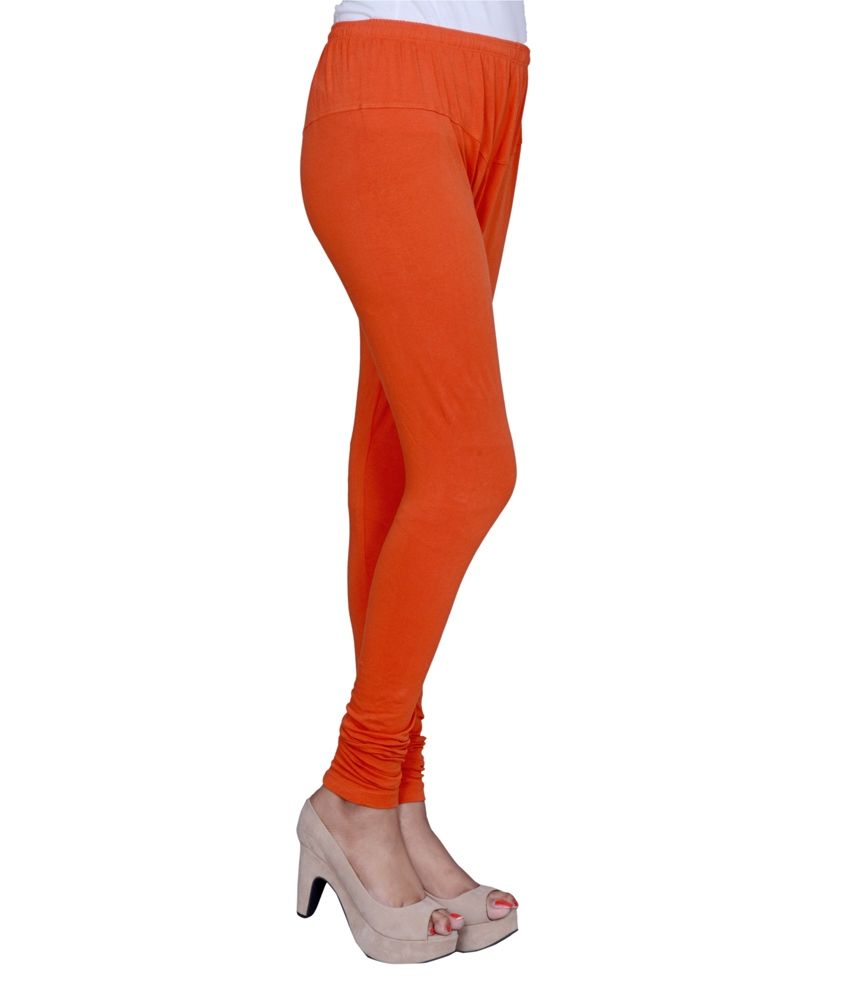 orange jeggings