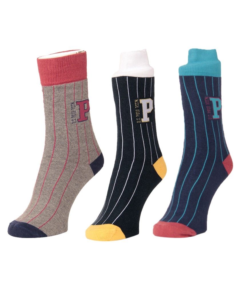 U.S. Polo Assn. Men's Flat Knit Crew Socks - 3 Pair Pack: Buy Online at ...