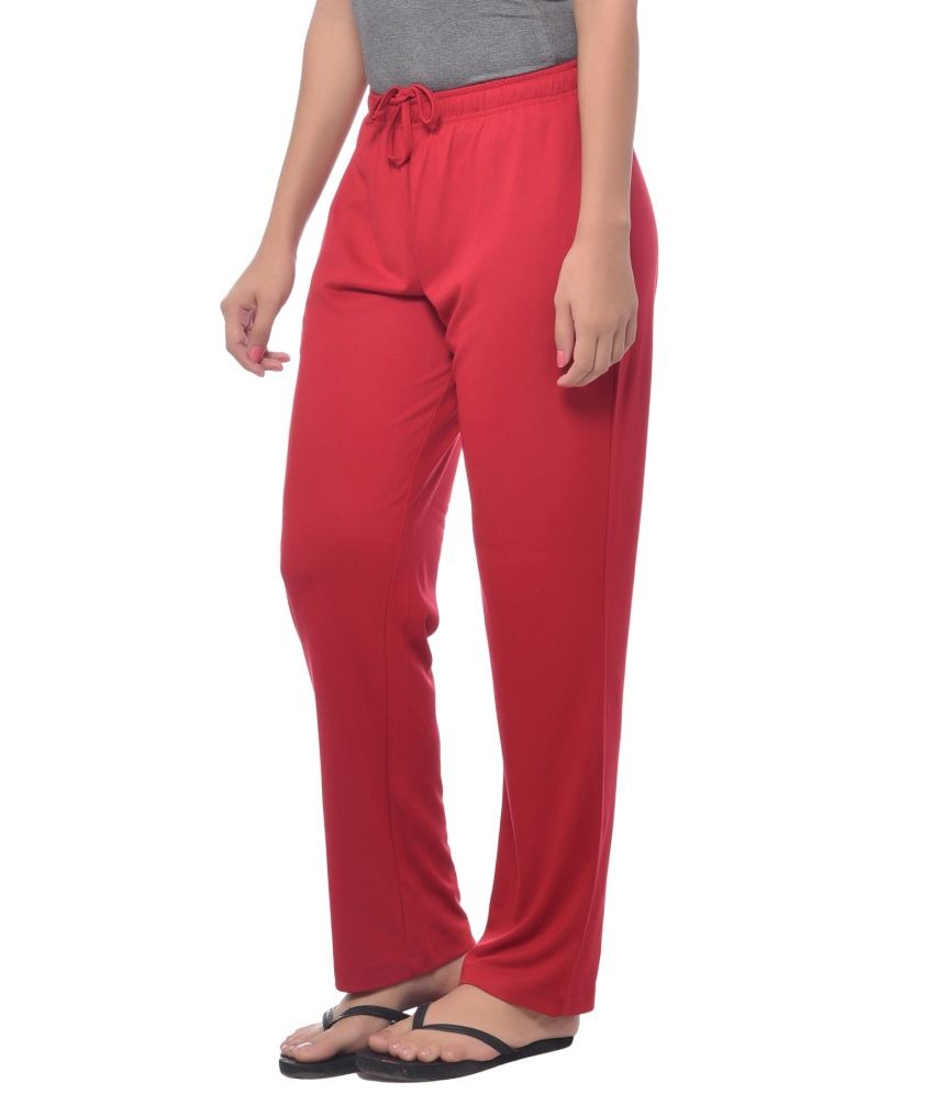 Buy Frenchtrendz Maroon Polyester Pajamas Online at Best Prices in