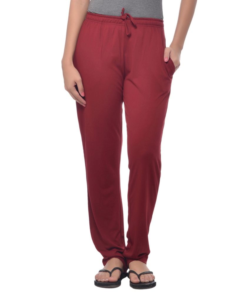 Buy Frenchtrendz Maroon Polyester Pajamas Online at Best Prices in ...