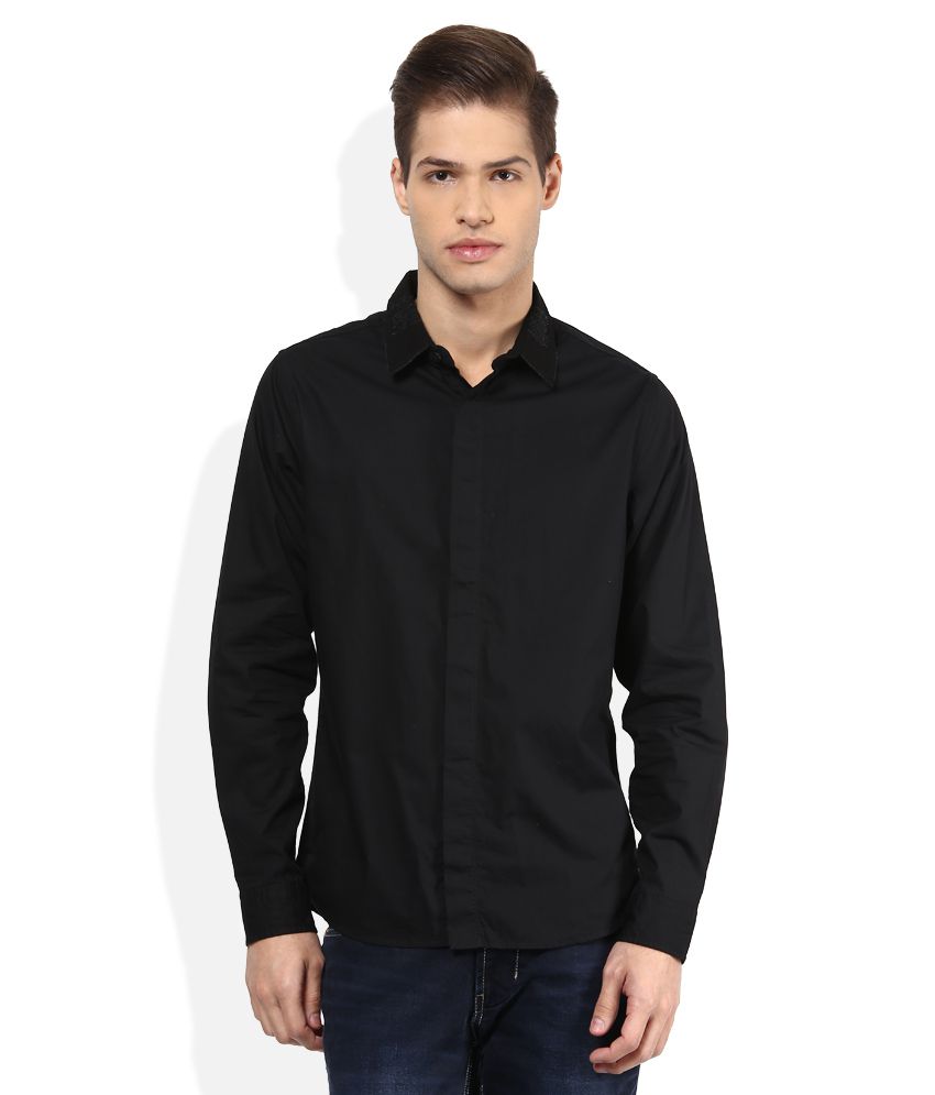 United Colors Of Benetton Black Slim Fit Shirt - Buy United Colors Of ...