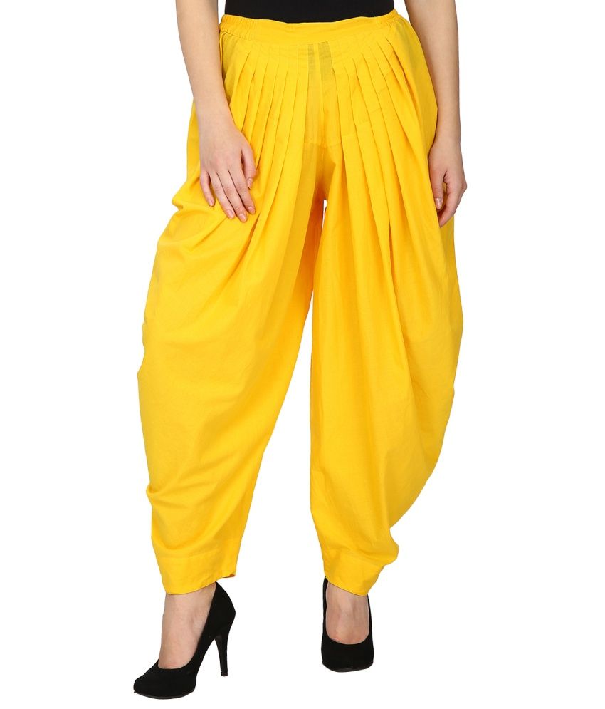 yellow dhoti pants