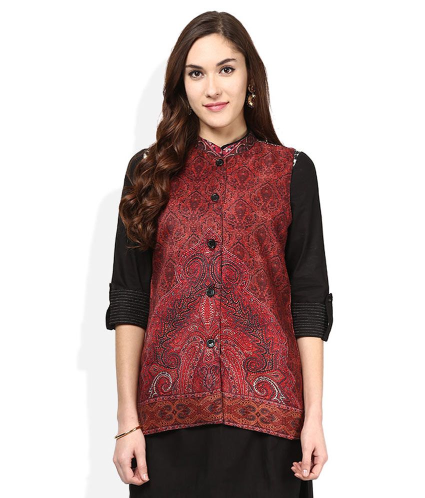 Buy Shree Maroon Silk Jacket Online at Best Prices in India - Snapdeal