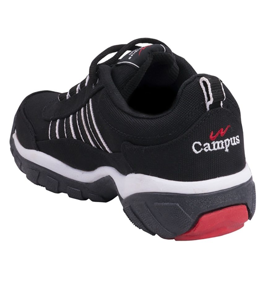 campus black colour shoes