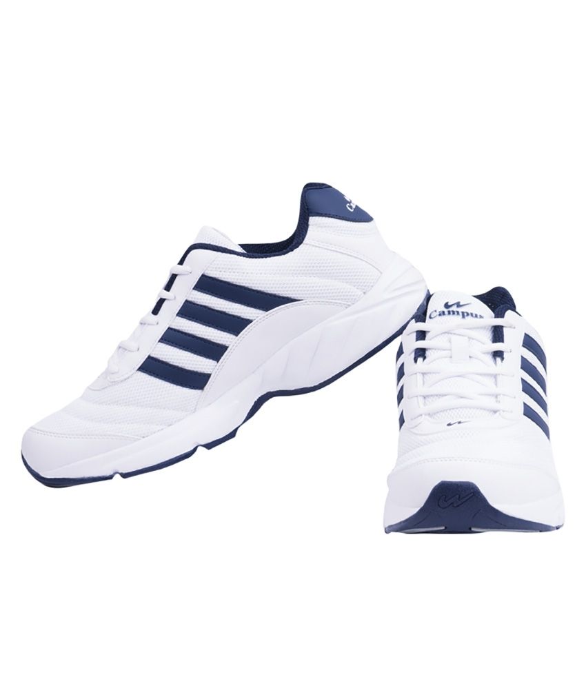 campus white sports shoes