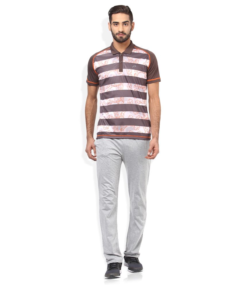 Proline Brown Striped Polo T Shirt - Buy Proline Brown Striped Polo T ...