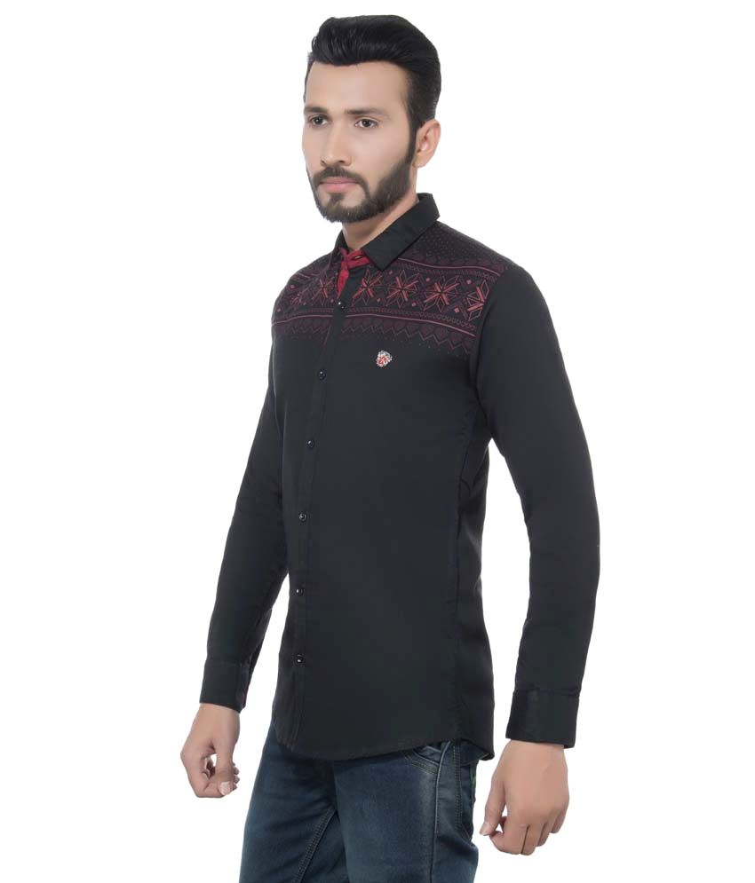 men's black casual shirt