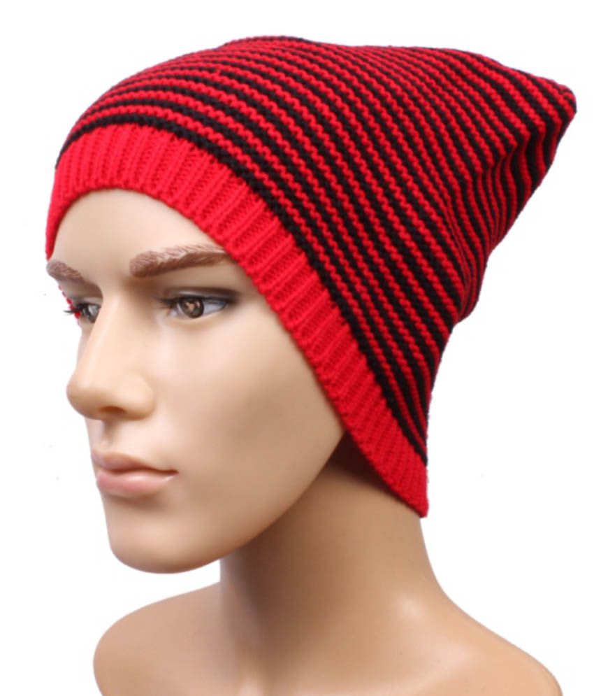 Sushito Red Woollen Skull Cap - Buy Online @ Rs. | Snapdeal