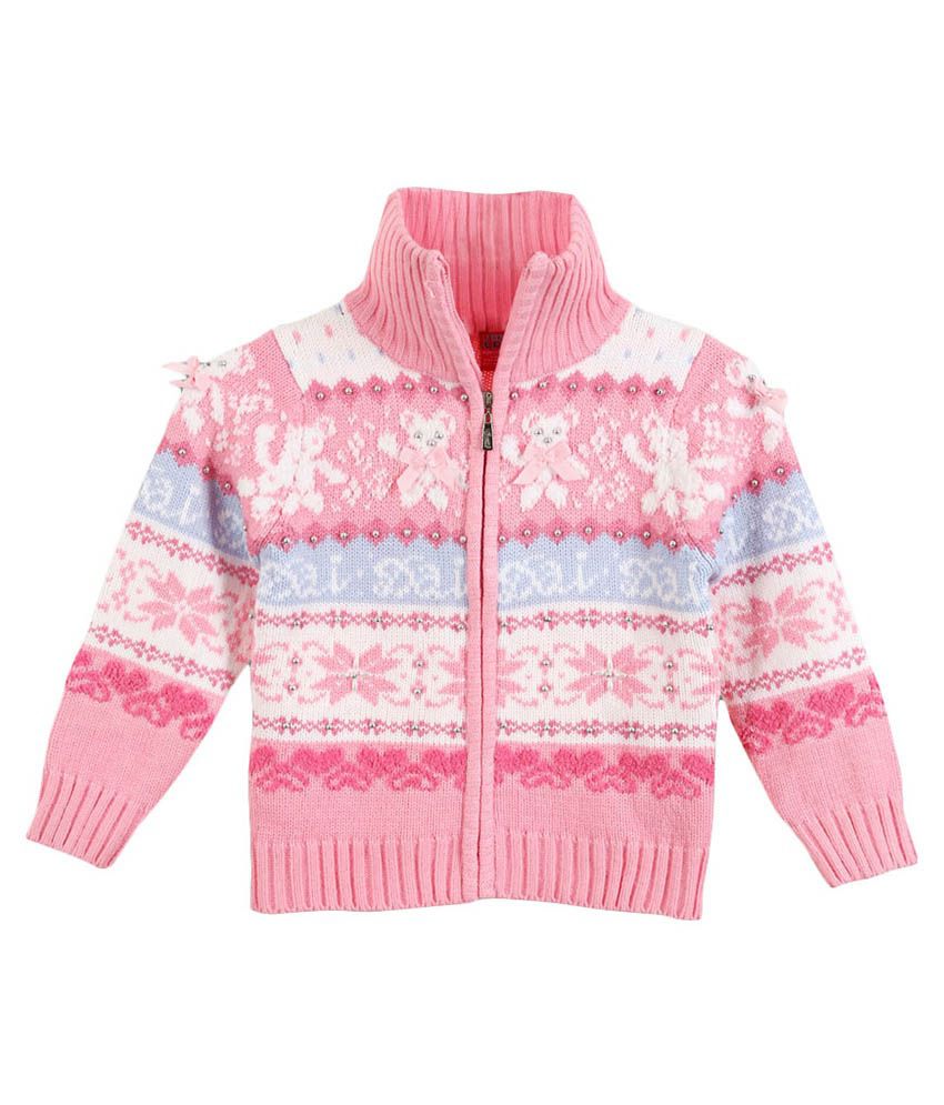     			Lilliput Pink Cotton Fleece Jacket