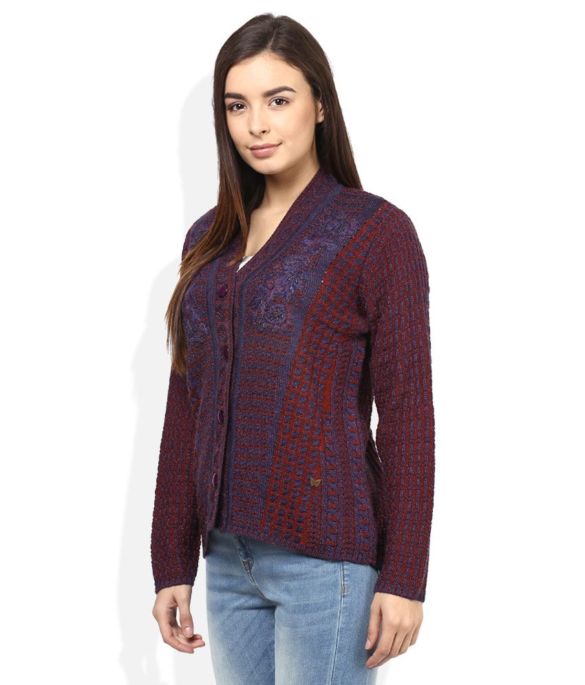 Buy Duke Red Wollen Blend Buttoned Cardigan Online at Best Prices in India - Snapdeal