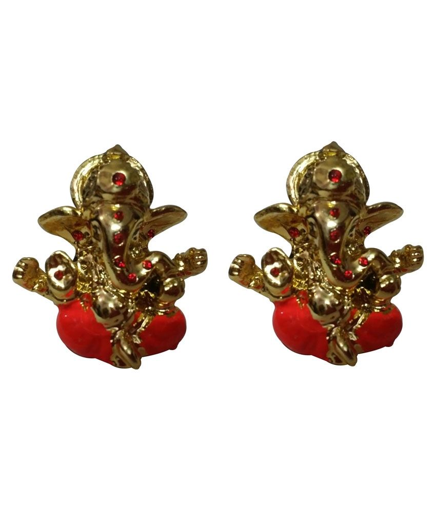     			Saar Enterprises Glossy Ganesha Idol - Pack of 2