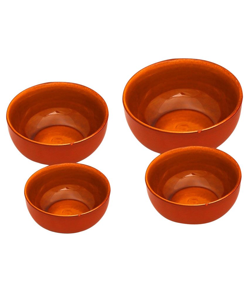 Caffeine Ceramic Mud Brown Multipurpose Stoneware Bowl Set Buy Online