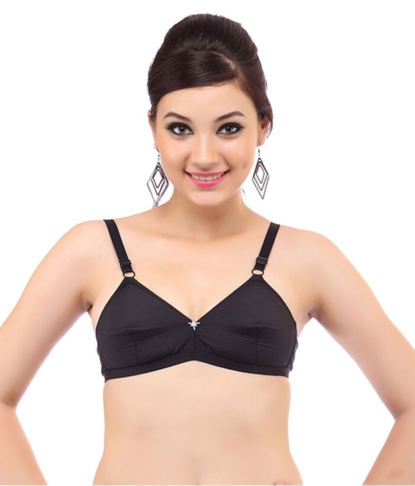 Buy Mybra Black Cotton Bra Online At Best Prices In India Snapdeal