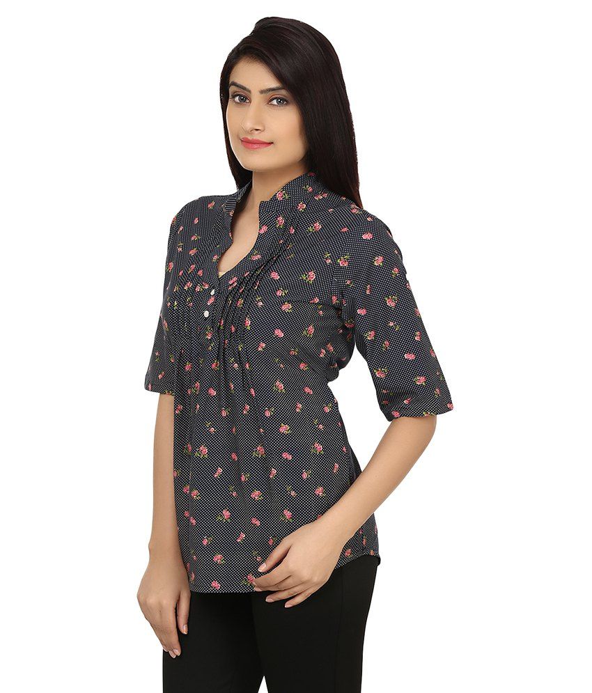 India Inc Black Cotton Tops Buy India Inc Black Cotton Tops Online At 