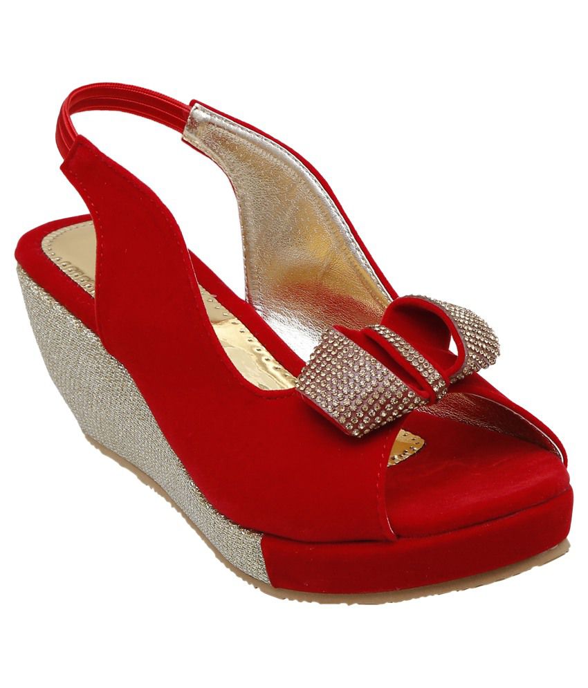 Red Wedge Heels