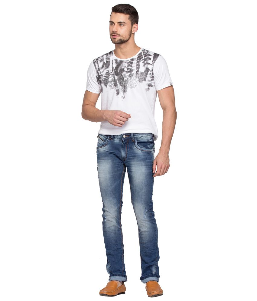 spykar regular men blue jeans