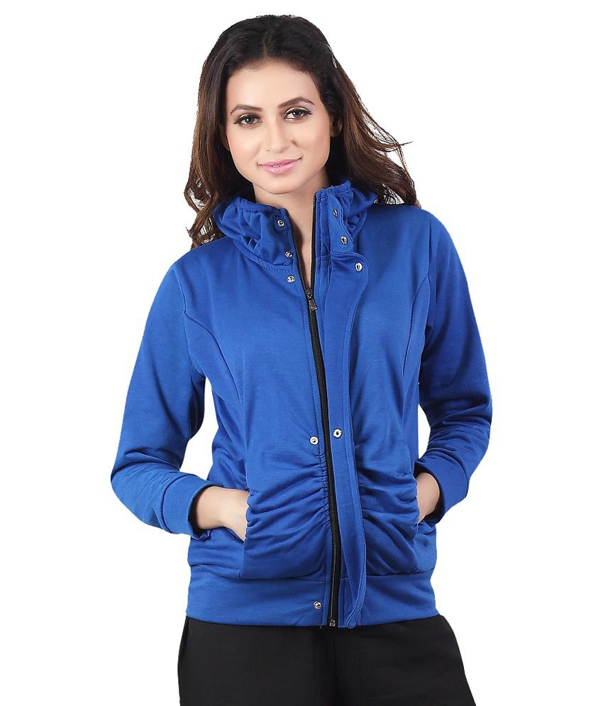 Buy Bfly Royal Blue Fleece Zippered Online at Best Prices in India ...