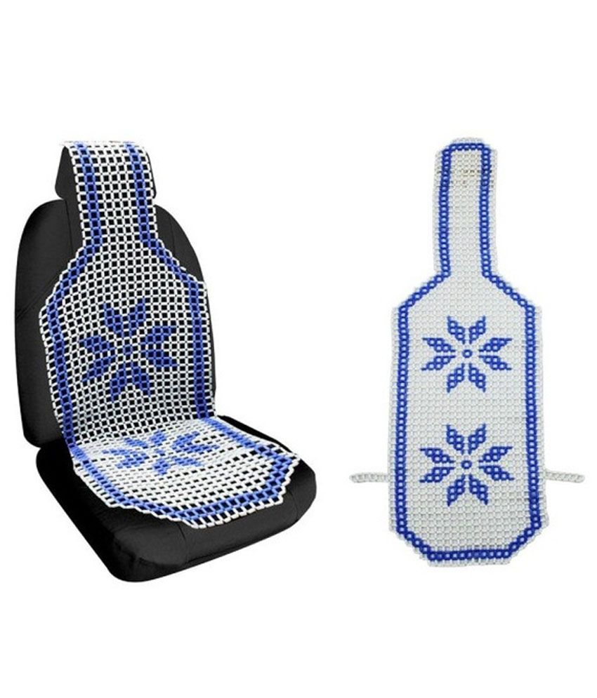 Autosky Car Marble Bead Seat Cover For Maruti Dzire Blue