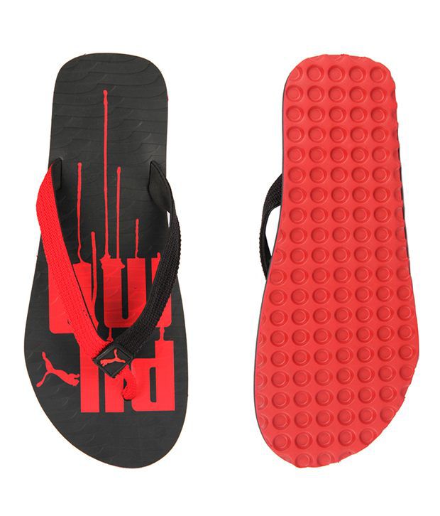 Puma Red & Black Slippers Price in India- Buy Puma Red & Black Slippers ...