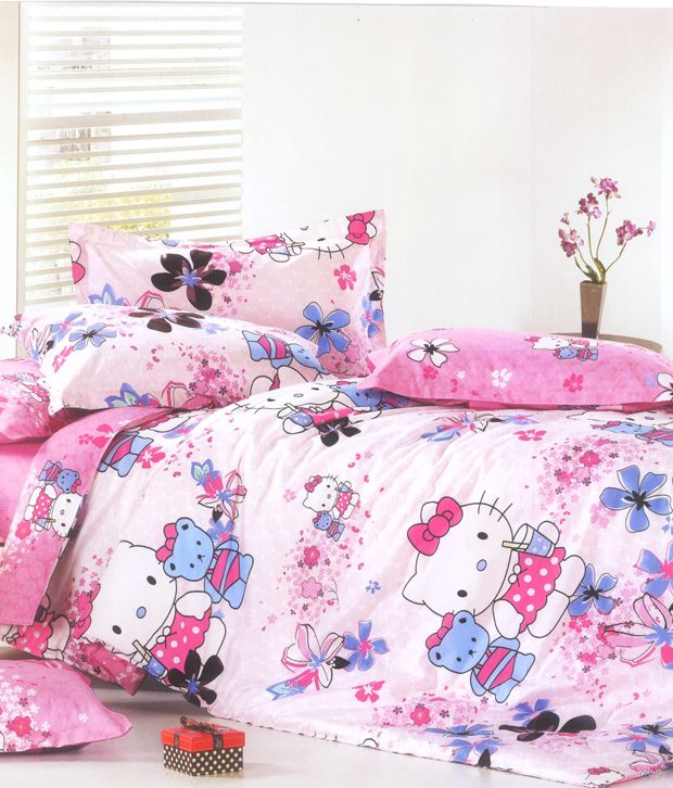 hello kitty wedding bed sheet