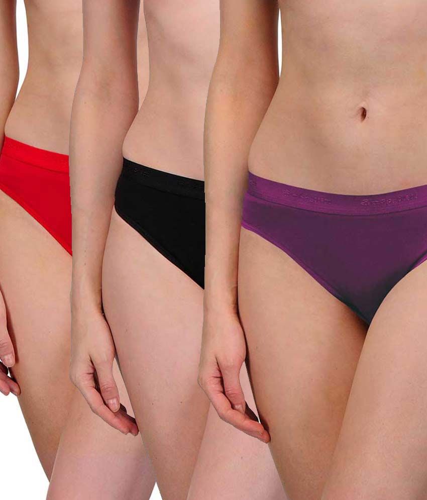 Buy Softskin Multi Color Cotton Panties Pack Of 3 Online At Best Prices In India Snapdeal 1583