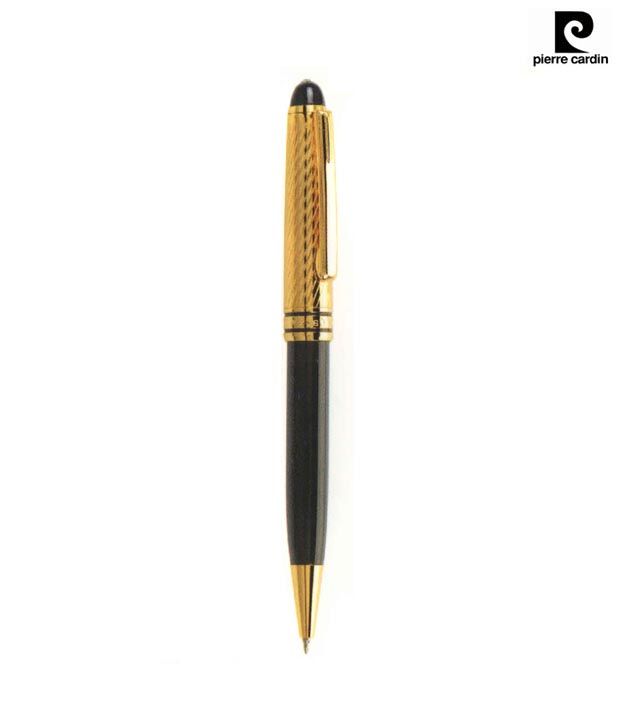 Pierre Cardin Masterpiece Half Gold Ball Pen + Free 1 Pc. Black Beauty
