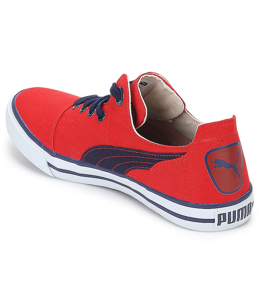 Puma Red Canvas Shoes - Buy Puma Red Canvas Shoes Online at Best Prices ...