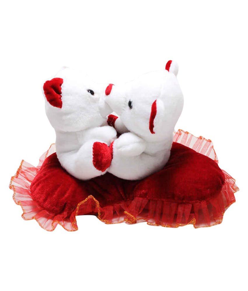 Sharivz Red & White Kissing Teddy bear stuffed love soft toy for ...