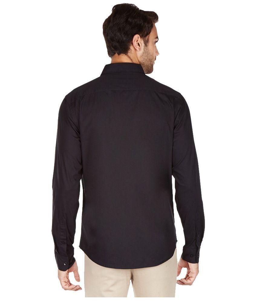 men's black casual shirt