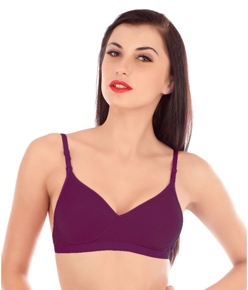 Buy Foram Saree Purple Cotton Bra Online At Best Prices In India Snapdeal 